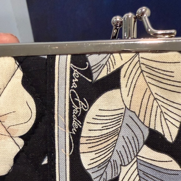 Vera Bradley Black and Cream Floral Wallet - Picture 6 of 6